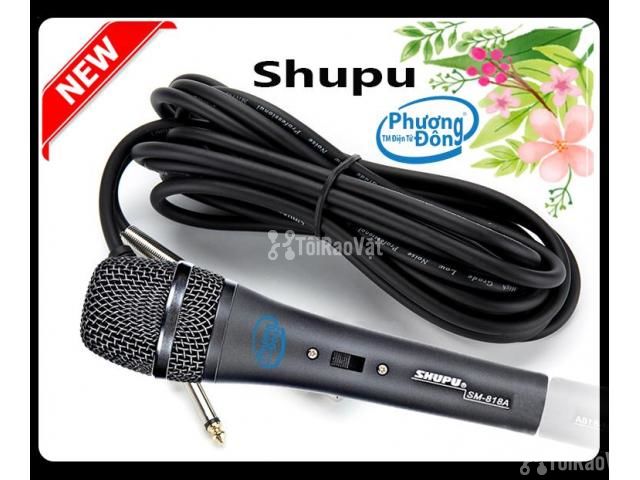Micro có dây SHUPU SM-818A  Karaoke cao cấp (Vỏ Hợp Kim)