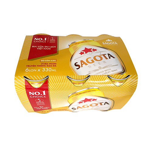 PACK 6 LON BIA SAGOTA LIGHT 330ML - DATE T9/2020