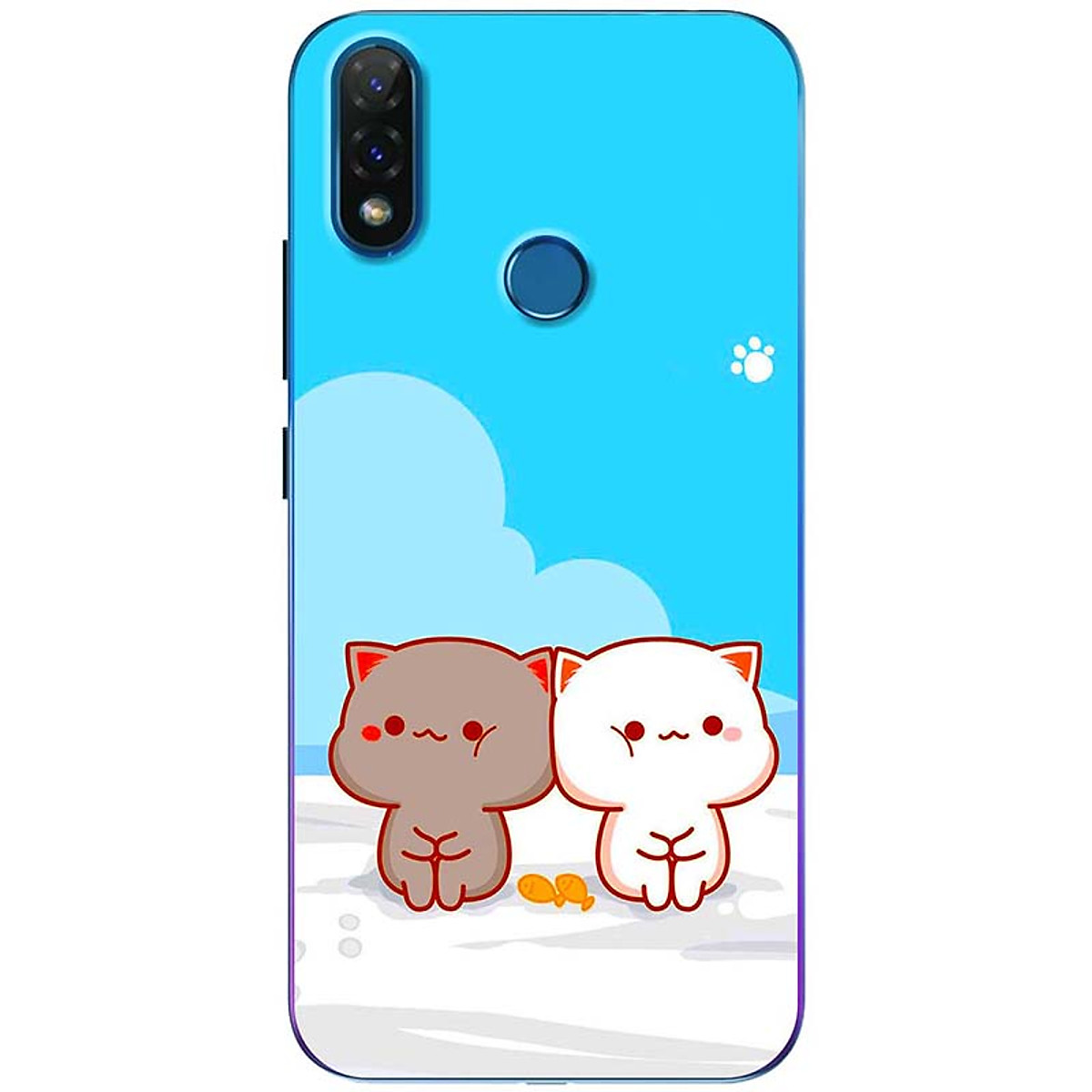 [HCM]Ốp lưng dành cho Vsmart Joy 2+ mẫu Mèo mập nền xanh