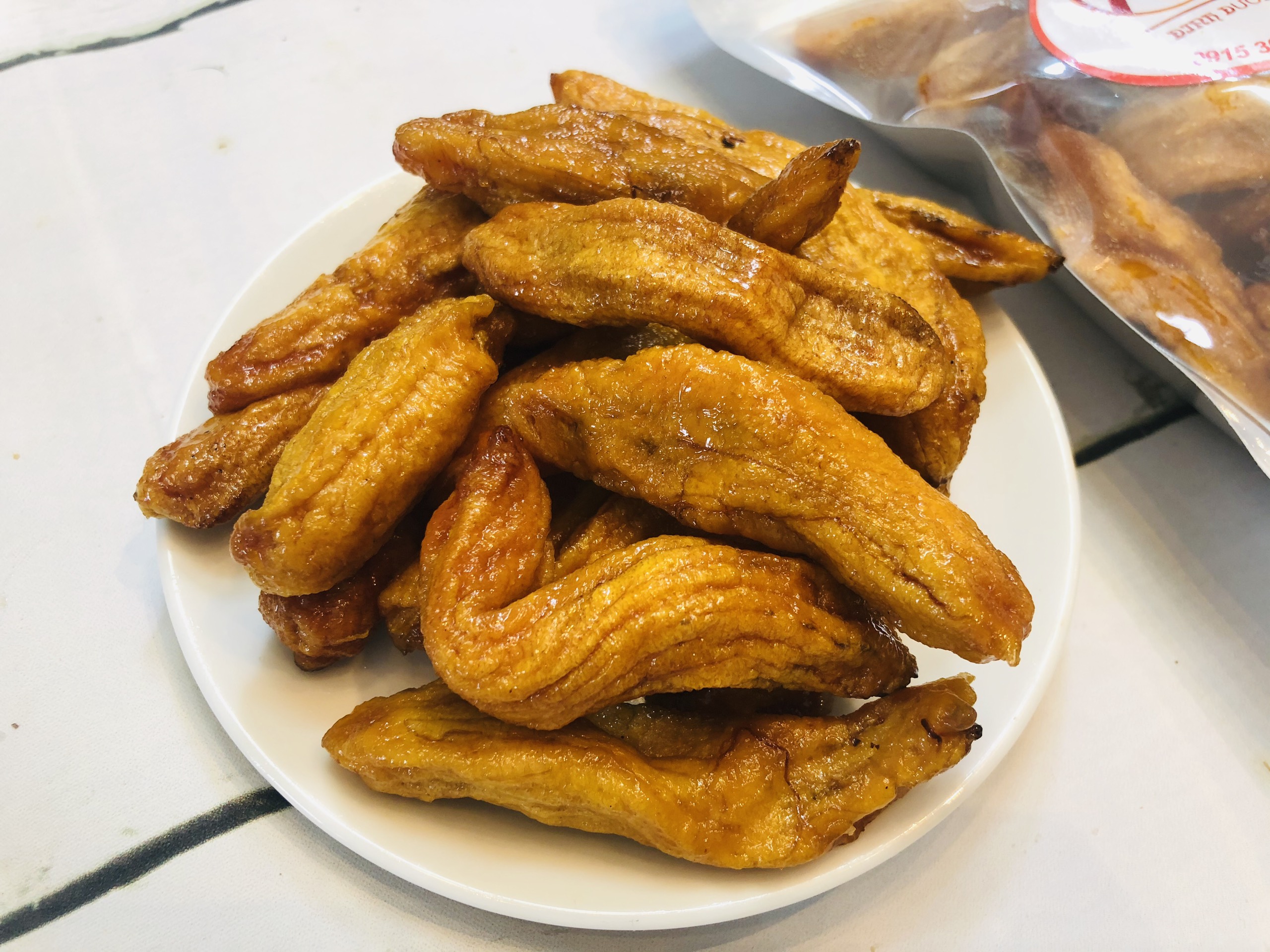 1kg chuối sấy dẻo nguyên trái dẻo thơm