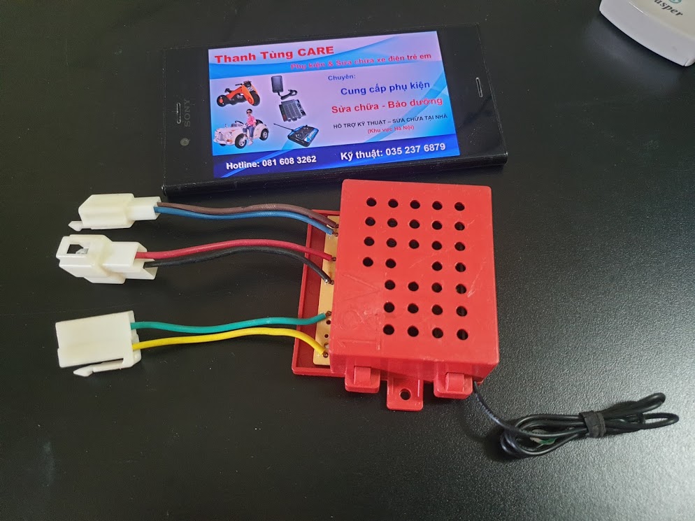 Bo mạch xe điện trẻ em 12V tần số 27Mhz