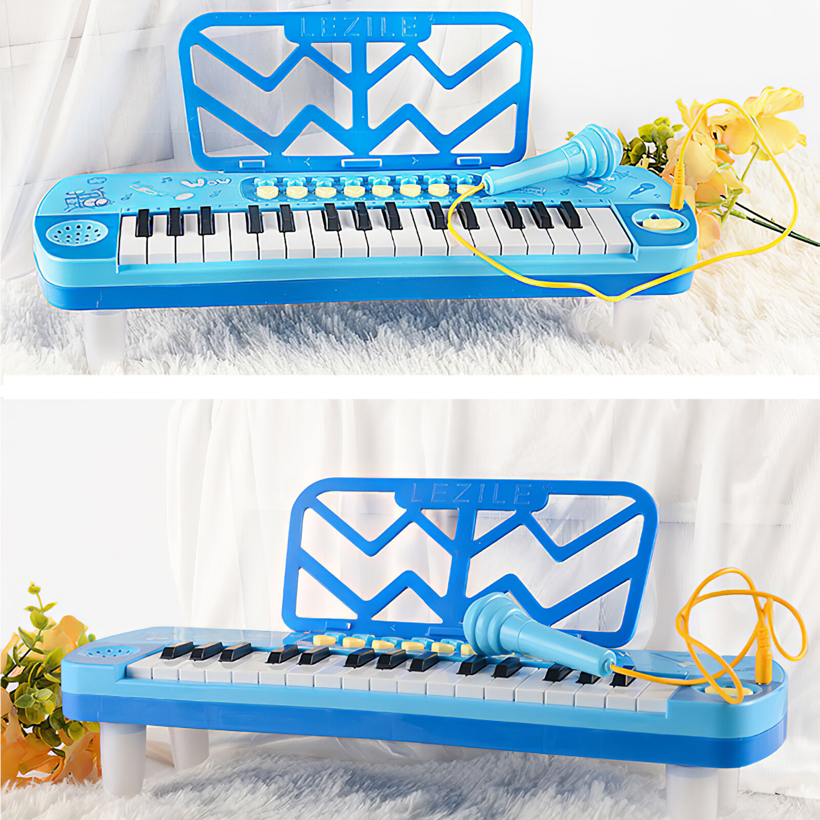 Đồ Chơi Đàn Piano Cho Bé Có Đèn Nhạc Và Micro  Chuẩn Âm