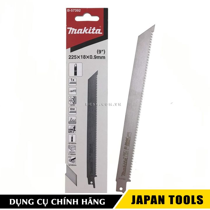 Lưỡi cưa kiếm cắt tre gỗ 225x18x0.9mm makita b-57392 | japan tools