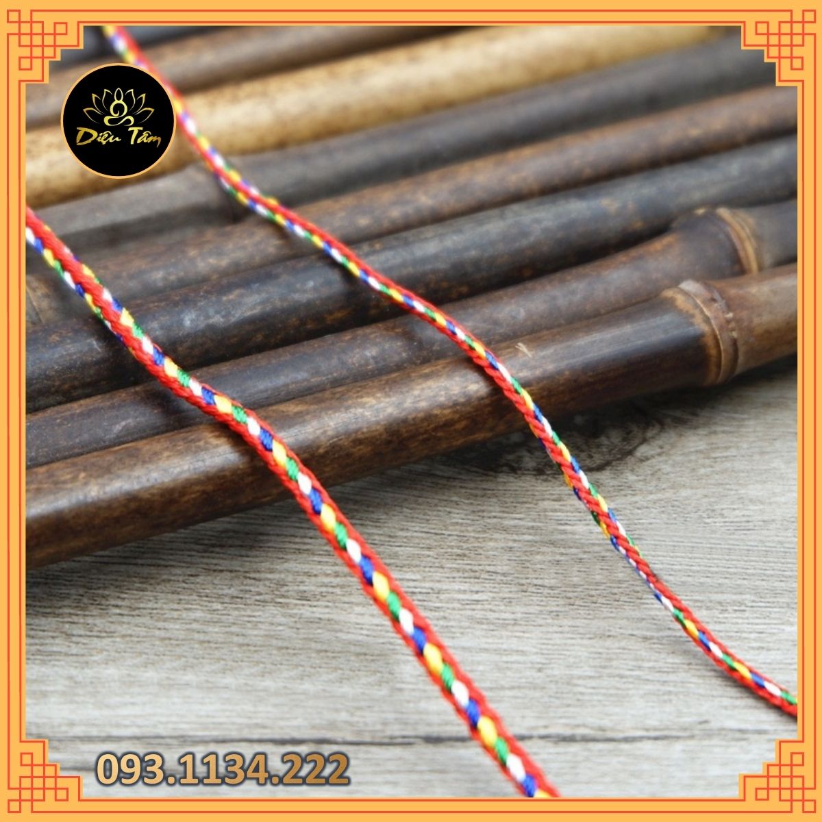 Cuộn Chỉ ngũ sắc tết vòng phong thủy trừ mà,bình an may mắn