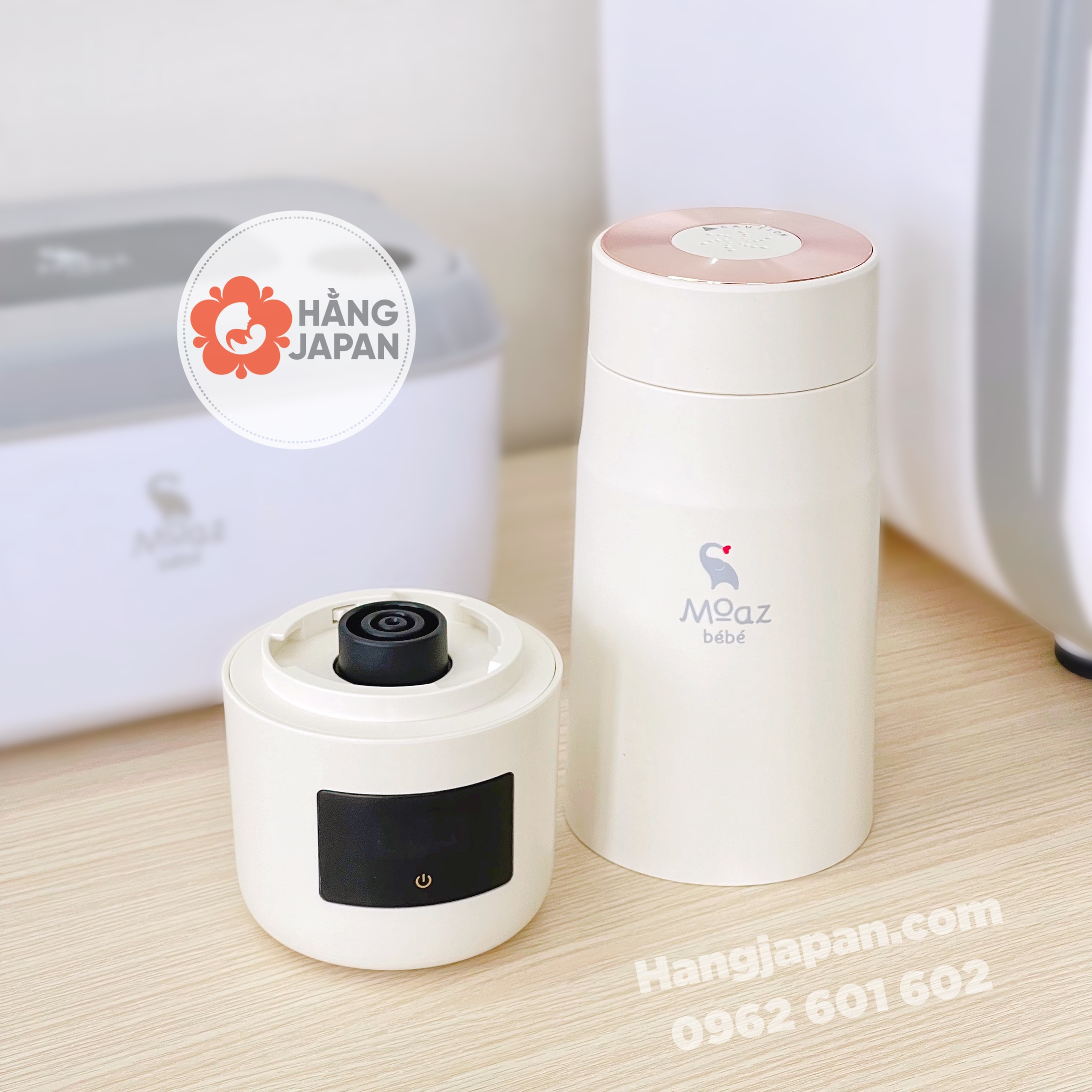 Bình đun nước pha sữa di động MoazBeBe MB058 - Bảo hành 12 tháng- mẫu mới UNIVERSE