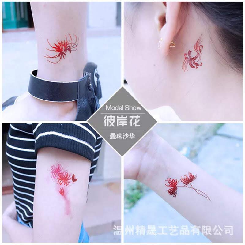 Hình săm dán hoa bỉ ngạn set 2 hình