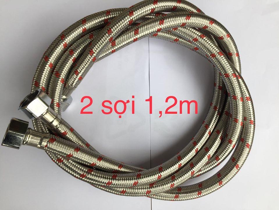 Bộ đôi dây cấp nước sen vòi và bình nóng lạnh dài 1,2m