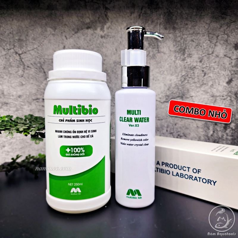 Multibio Lab - COMBO MultiBio + Multi Clear Water || Vi sinh xử lý nước + Khử bụi, khử đục, khử màu do lũa gây ra