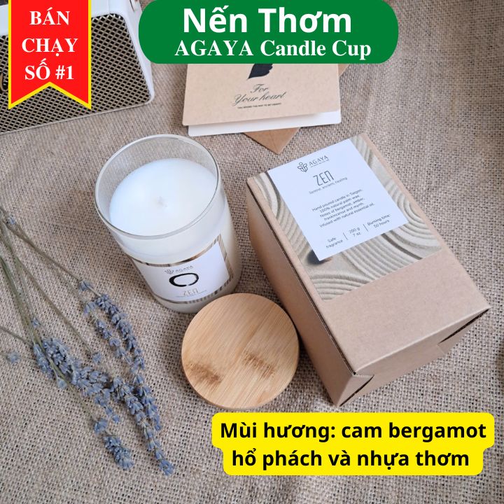 Nến thơm tĩnh lặng AGAYA Candle Cup - Mùi Zen