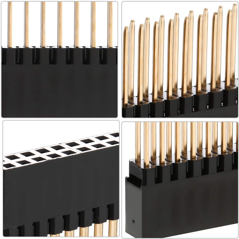 8PCS,2X20(40 Pin) Extra Tall Female 0.1 Inch Pitch Stacking Header for Raspberry Pi A+/B+/Pi 2/Pi 3 Extra Tall Header