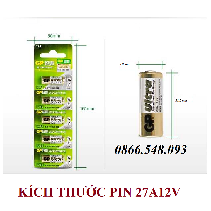 Vỉ 5 viên pin GP 12V 27A