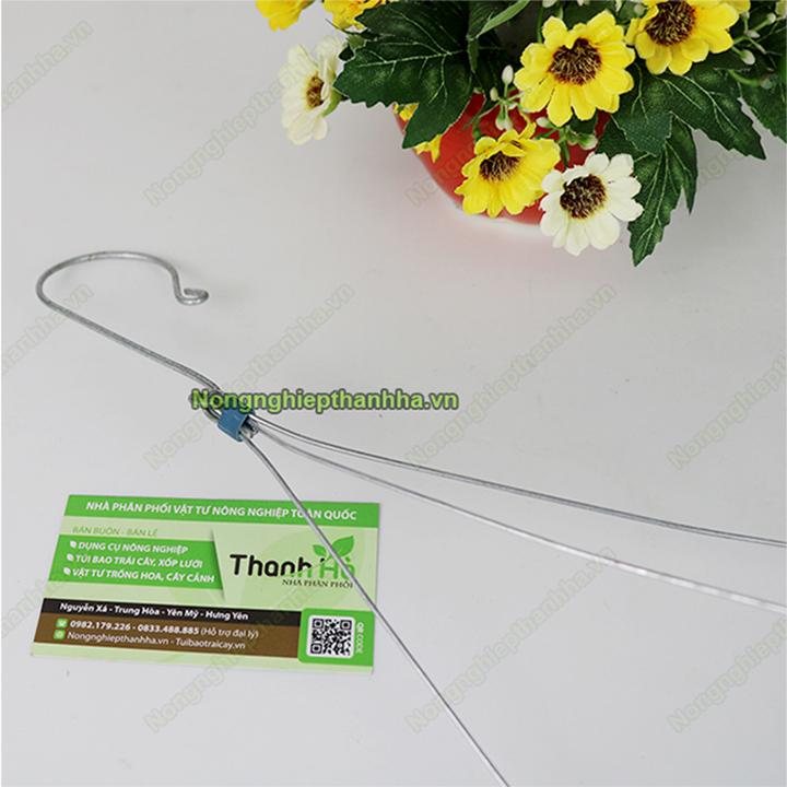 10 móc thép treo giỏ lan dài 70cm