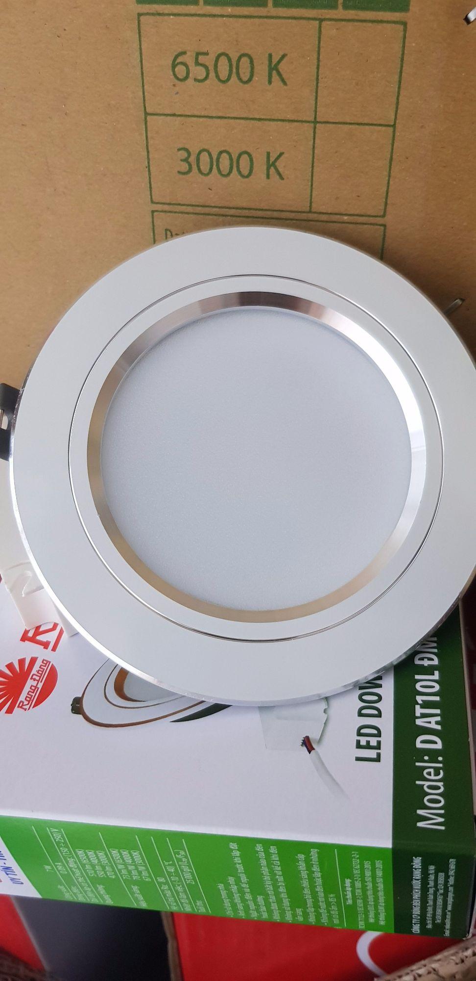 Đèn LED Âm trần Rạng Đông 110- 9w Viền Bac