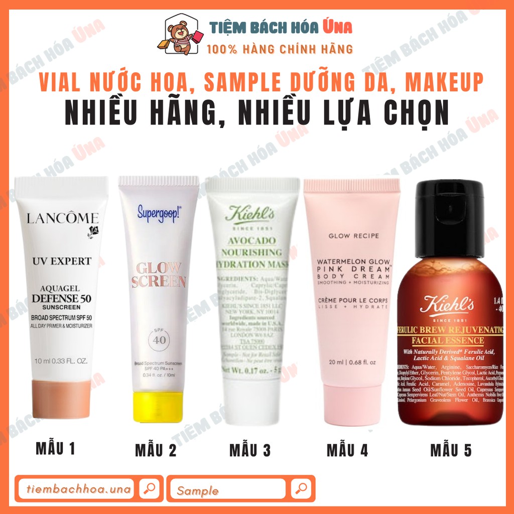 Vial dùng thử sample sản phẩm dưỡng da hàng chính hãng