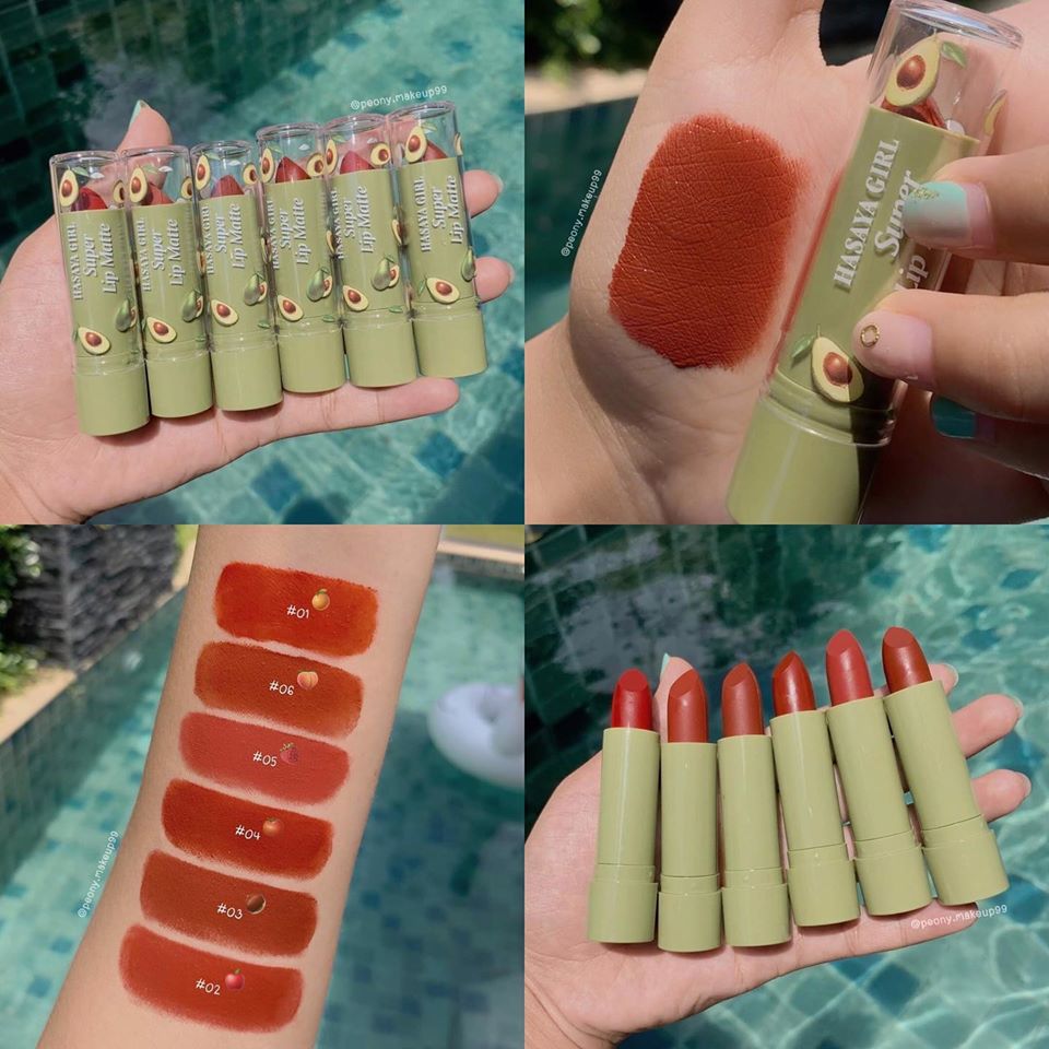 SET 6 SON SÁP SUPER LIP MATTE  𝗛𝗮𝘀𝗮𝘆𝗮 𝗧𝗵𝗮́𝗶 𝗟𝗮𝗻
