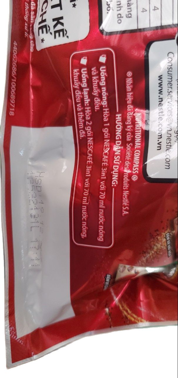 NESCAFE 3IN1 ĐẬM VỊ CÀ PHÊ BỊCH 46 GÓI 17GR ( Gói màu đỏ)