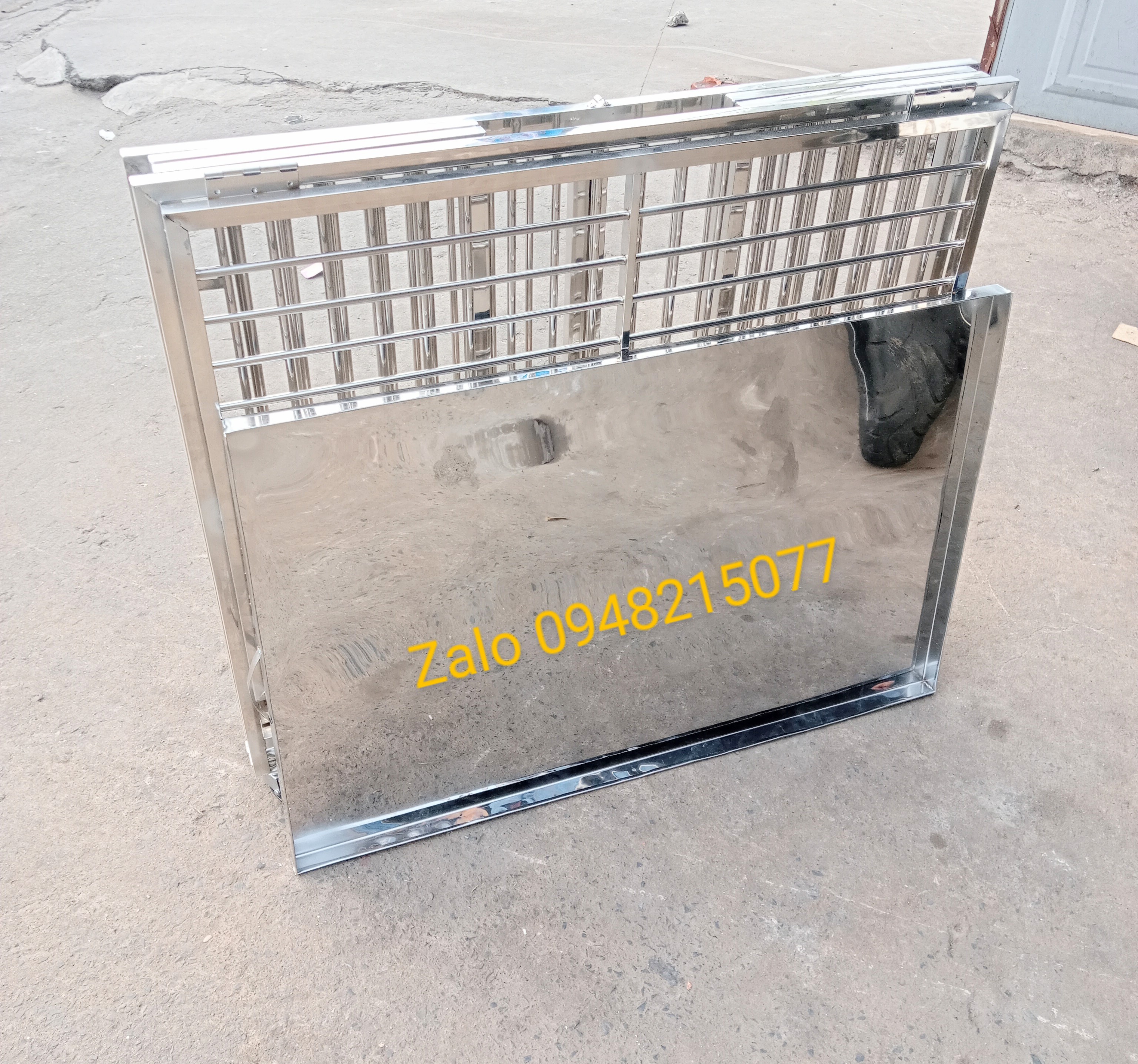 [HCM]CHUỒNG CHÓ XẾP THÔNG MINH INOX CAO CẤP 1M20 X80 X1M (DXRxC)