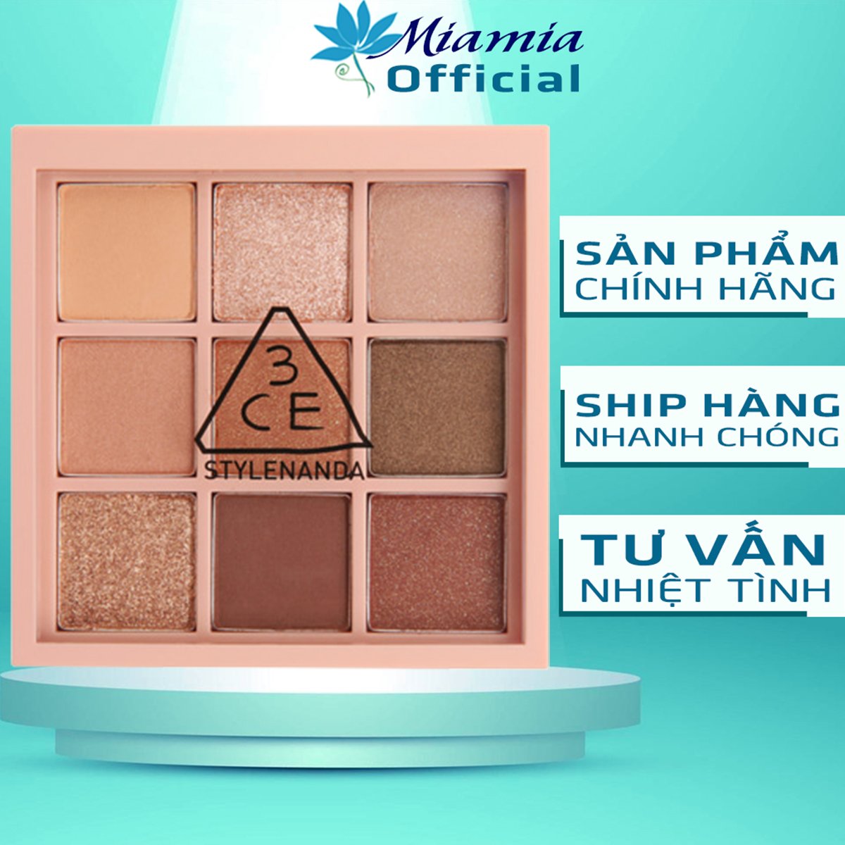 Bảng phấn mắt 3ce mood recipe multi eye color palette overtake beach muse auto focus butter cream