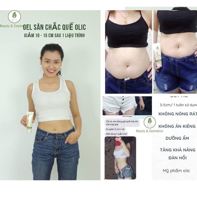 Kem Tan Mỡ Olic - Kem Tan Mỡ Quế - Gel Săn Chắc Quế