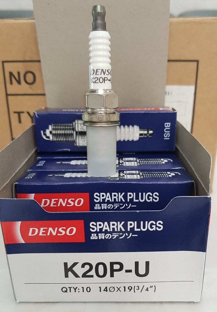 Bộ 4 bugi denso chân ngắn - k16p-u cho xe vios, yaris, altis bugi toyota đời cũ chính hãng