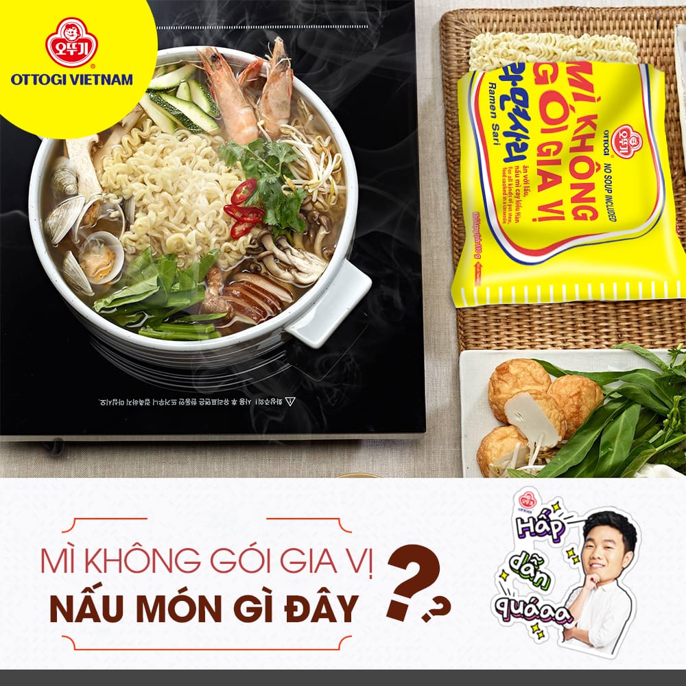 Combo 10 gói - Mì Không Gói Gia Vị OTTOGI 110G