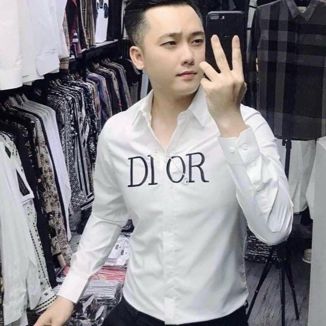 Áo sơ mi nam DIORRR dài tay vải lụa mịn chống nhăn đẹp kiểu dáng hàn quốc mẫu mới nhất cao cấp