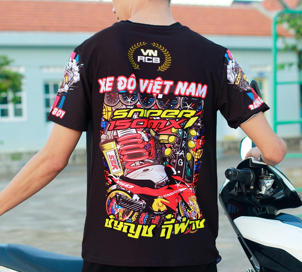 Áo thun nam thun cotton in tem RCB
