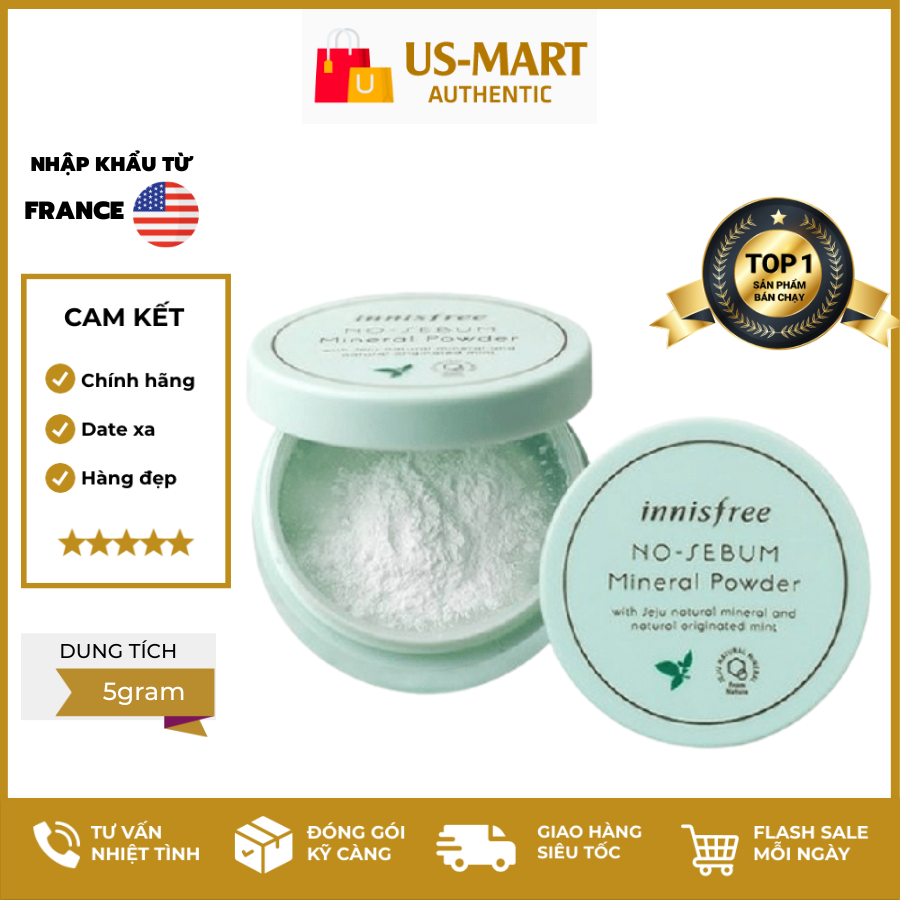 [HCM]Phấn Phủ Bột Kiềm Dầu Innisfree No Sebum Mineral Powder