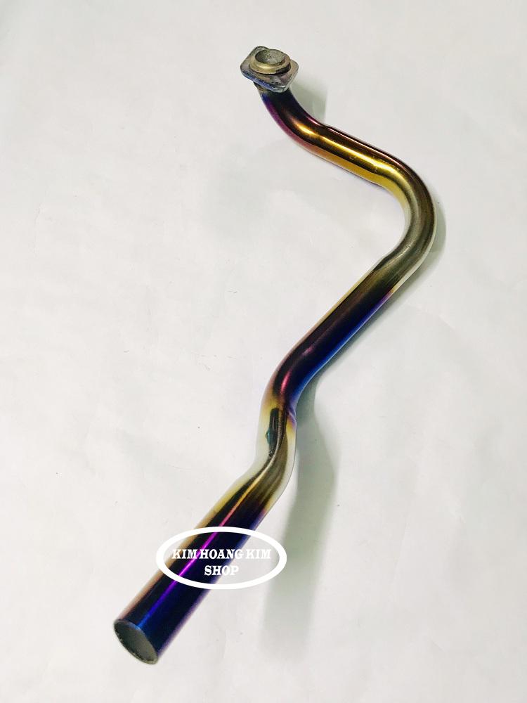 Cổ Pô INOX 304 Lên màu Titan gắn AirBlade 125