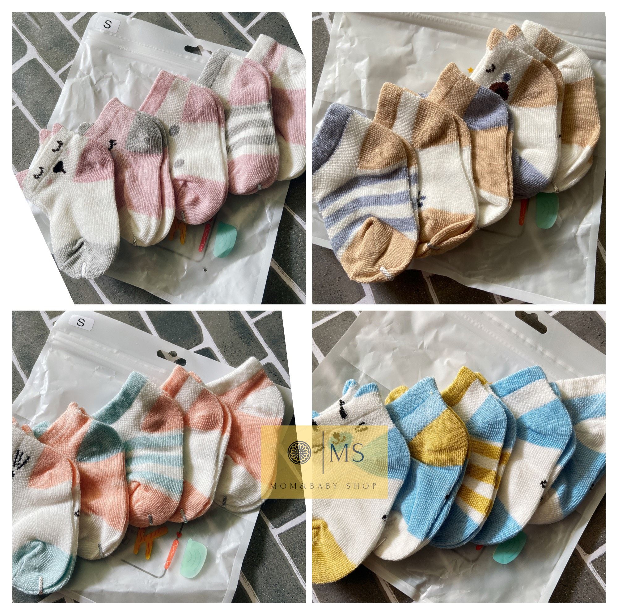 Combo 3 set tất cho bé ♥️♥️FREESHIP♥️♥️ 1 set 5 đôi