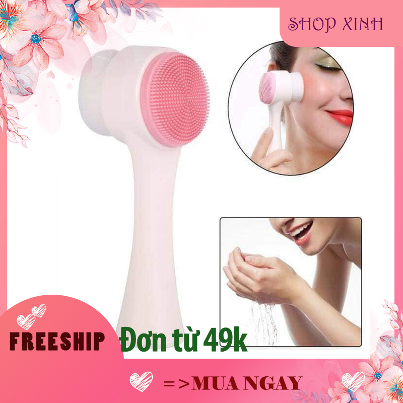 Cọ Rửa Mặt 2 Đầu