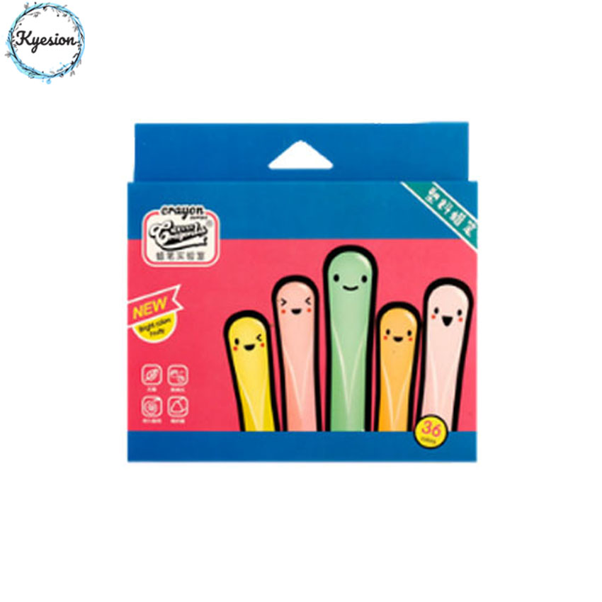 [XẢ KHO NGHỈ BÁN]BÚT SÁP TÔ MÀU TAM GIÁC HỮU CƠ AN TOÀN CHO BÉ KYESION KSY38,100% HỮU CƠ AN TOÀN, KHÔNG CHẤT ĐỘC HẠI, KHÔNG BÁM MÀU TRÊN TAY, DỄ DÀNG TẨY RỬA, KHÓ GÃY VỤN