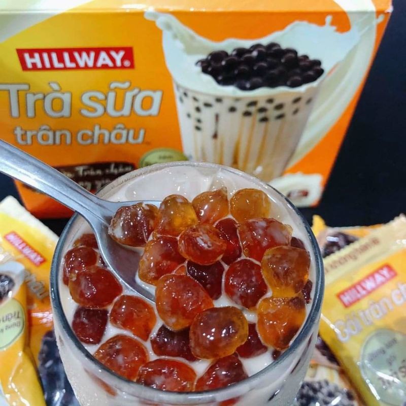 (SIÊU TIẾT KIỆM) Set Gói Lẻ Trà Sữa Trân Châu Hillway 52g (1 gói trà và 1 gói trân châu)