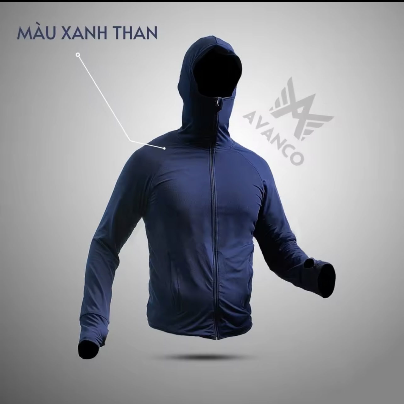 Áo chống nắng nam thông hơi vải thun lạnh áo khoác nam chống nắng chống tia UV thoáng mát màu nam tính