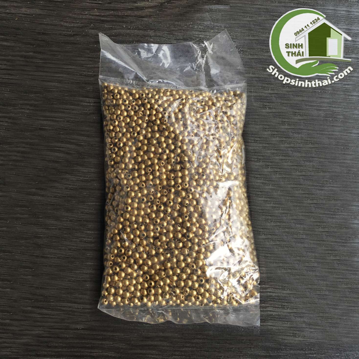 [HCM]Bịch hạt cườm đính áo làm đồ cột tóc màu vàng đồng ( Kích thước bịch 8cm x 14cm )