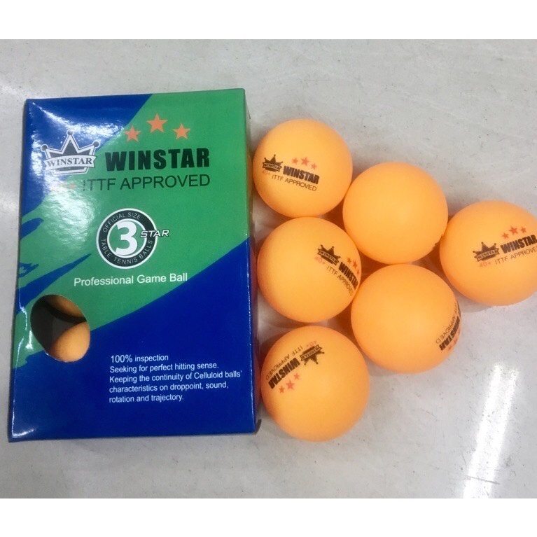 Quả bóng bàn winstar 40+ hộp 6 quả chuyên dụng trong tập luyện thi đấu