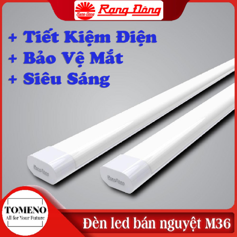 Đèn tuýp Led bán nguyệt Rạng Đông M36 siêu sáng chống bụi 1.2m - 0.6m Bảo vệ mắt , đèn led bán nguyệt rạng đông , đèn tuýp 1m2 siêu tiết kiệm điện , đèn tuýp led trần ánh sáng trắng