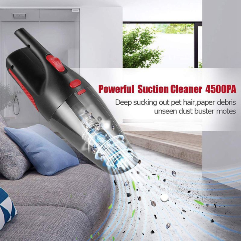 Máy hút bụi mini cầm tay 12v/120w siêu khỏe giúp vệ sinh xe mọi lúc mọi nơi
