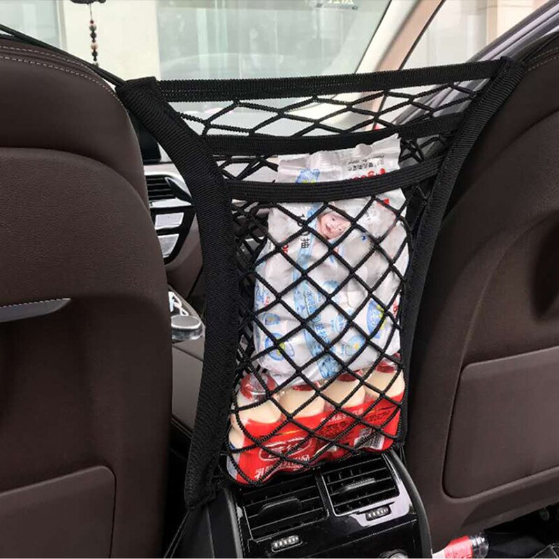 Túi lưới để đồ cài ghế xe hơi co dãn 4 chiều