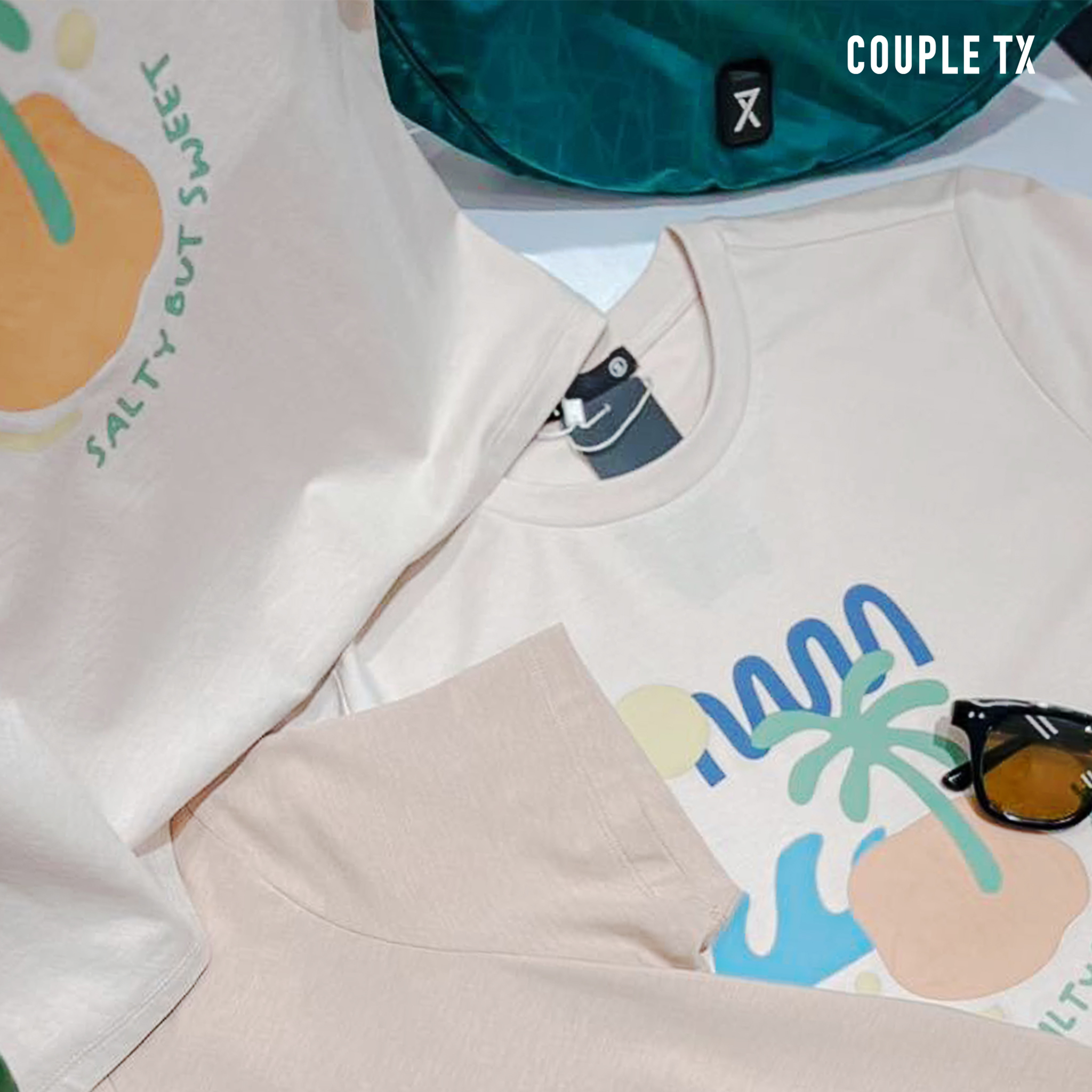[15.1 - 17.1 Voucher lên đến 200K] Áo Thun Nữ COUPLE TX - Áo Phông Cotton, Tay Ngắn, Cổ Tròn, Hình In Modal In Art WTS 2370