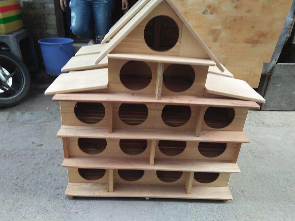 Chuồng Chim Bồ Câu Bằng Gỗ 15 Lỗ
