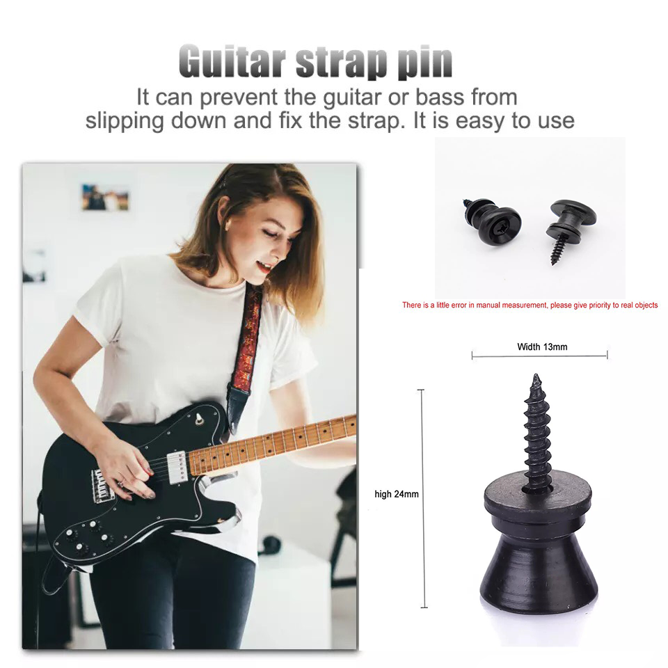 Bộ 2 Cái Chốt ( Khuy ) Giữ Dây Đeo Đàn Guitar, Đàn Ukulele