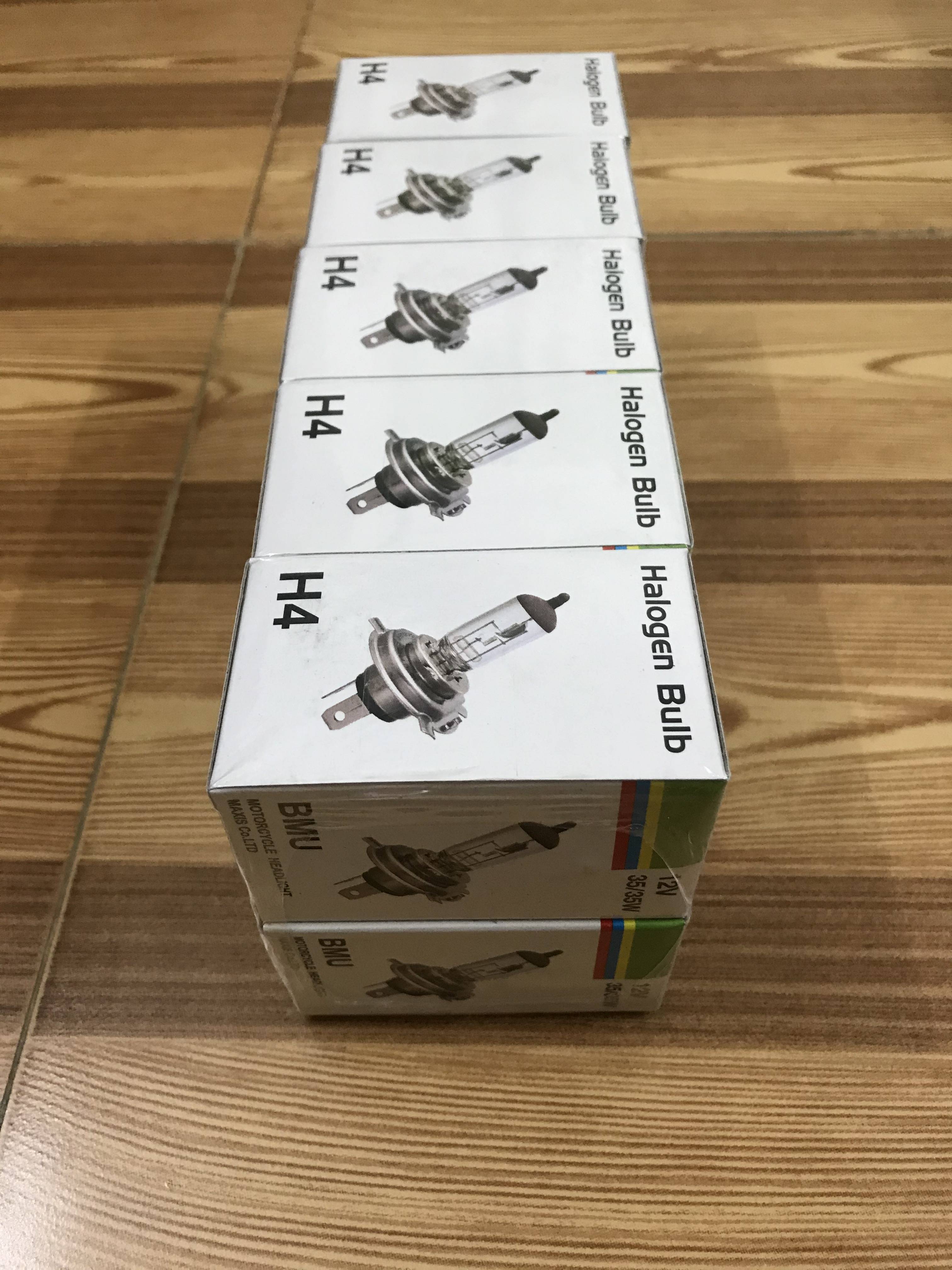 [HCM]Bóng đèn pha xe máy chân H4 lắp Wave Sirius ... 12V35W Halogen head light sợi đốt