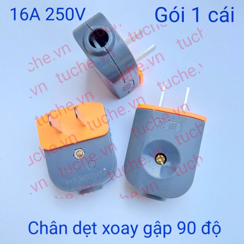 Phích cắm điện chân dẹt gật gù 90 độ 10a-16a250v