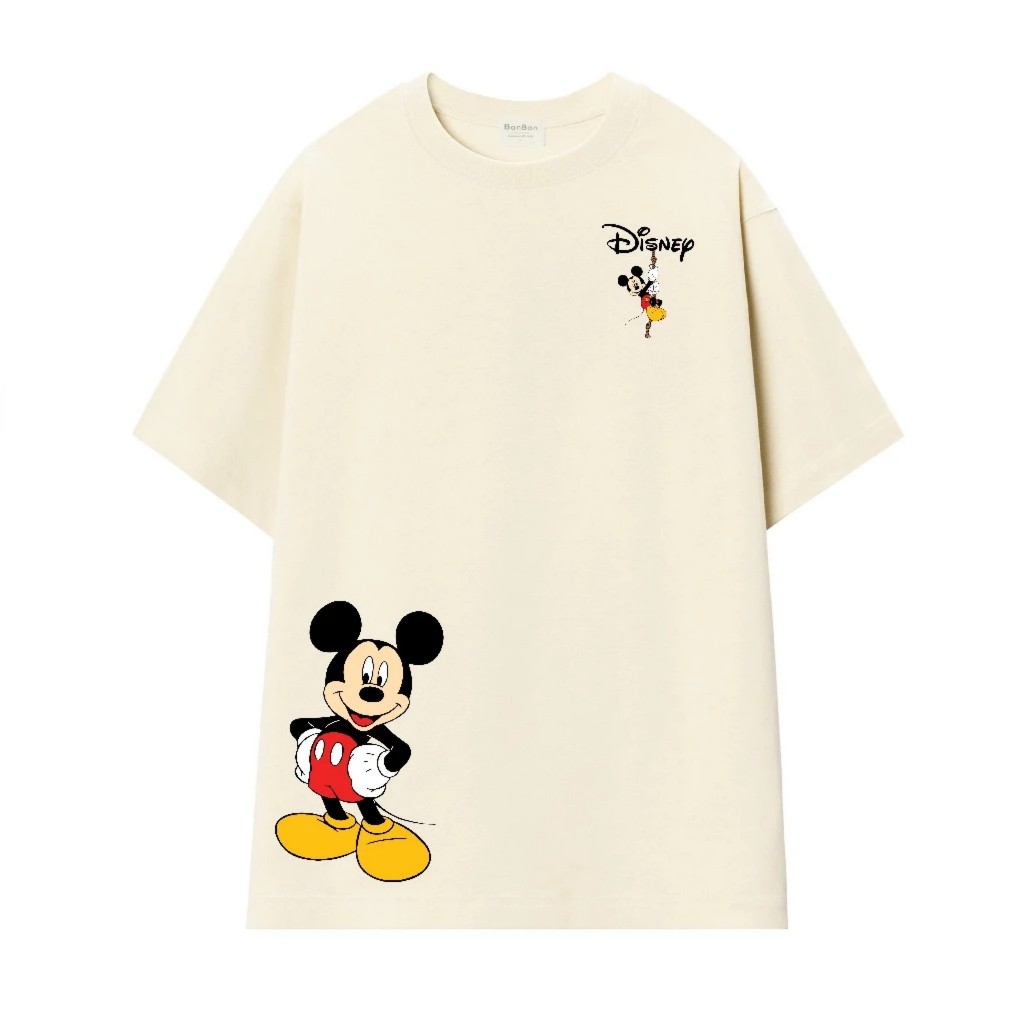 Áo thun cho cặp đôi chuột mickey unisex form rộng 100% cotton 2 chiều local brand - ac359