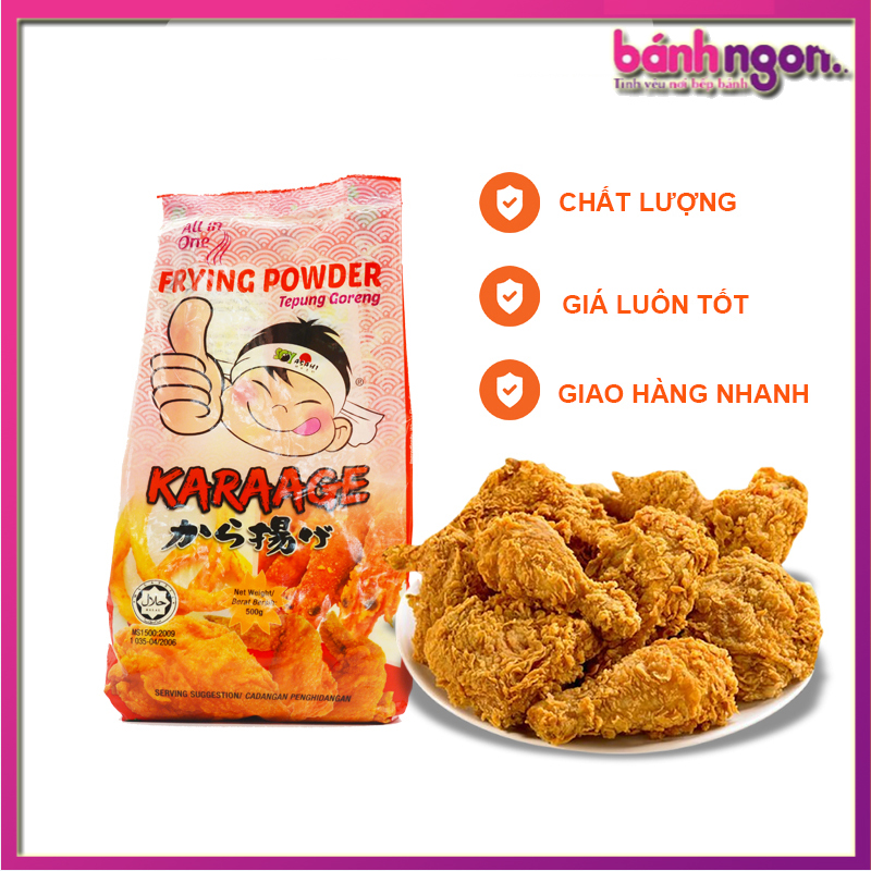 [Karaage] Bột Chiên Đa Năng Karaage 500g - Bột chiên gà rán kiểu KFC (Chiên gà, thịt heo, hải sản, khoai, rau, củ...)