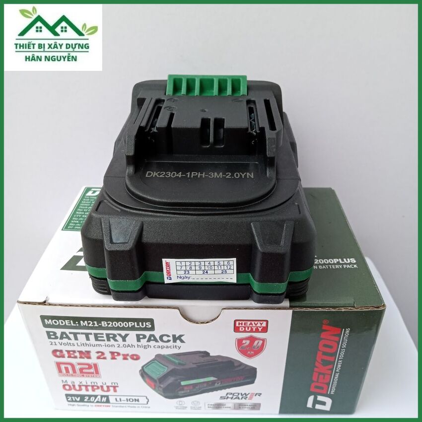 Pin Dekton 2Ah M21-B2000Plus 21V Li-ion 5cell