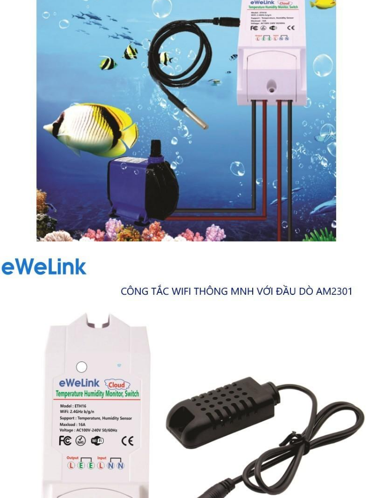Đầu Dò Độ Ẩm, Nhiệt Độ eWeLink AM2301