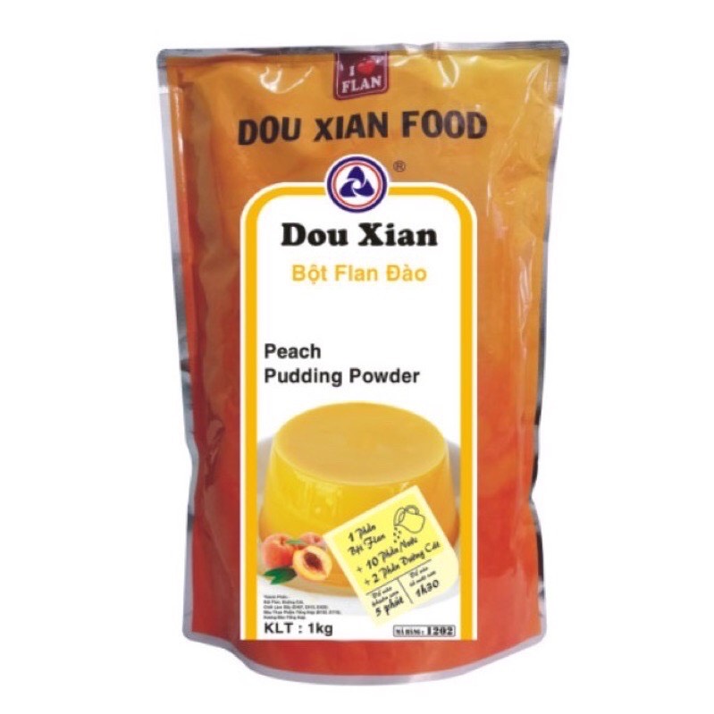 Bột Pudding Hàng Huy Douxian túi ch-iết 100g các vị (Trứng, Trà Xanh, Khoai Môn, Socola, Dưa Lưới, Dâu, Đào)