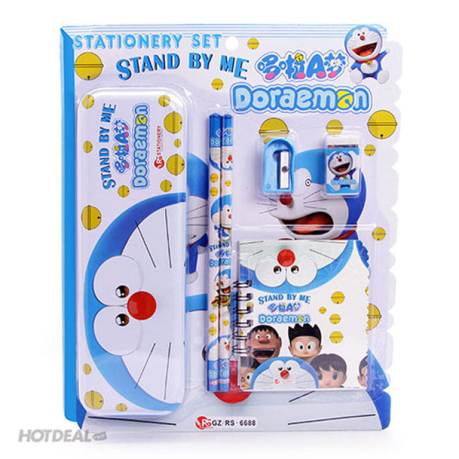 [HCM]Dụng cụ học tập 7 món hình mèo doremon cho bé